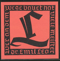 Exlibris Dr. Emil Lea, Initialen L - Ex-Libris