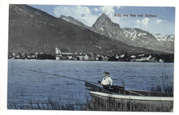 ARTH AM SEE Mit Mythen Fischer Mit Boot Pêcheur - Arth