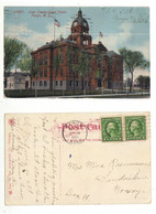 USA  1915 Pictoral Card Cass County Court House, Fargo North Dakota, Cancelled Fargo Mar 16 1915 - Fargo