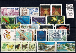 NOUVELLE CALEDONIE 1991 N°607 à N°628 NEUFS** - Annate Complete