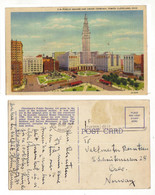 USA  1948 Pictoral Card C.4 - Public Square Union Terminal Tower, Cleveland, Ohio - Cleveland