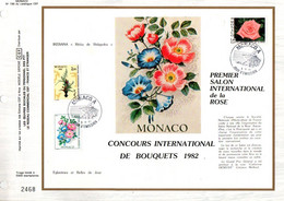 MONACO DOCUMENT FDC 1981 CONCOURS DE BOUQUETS - Brieven En Documenten
