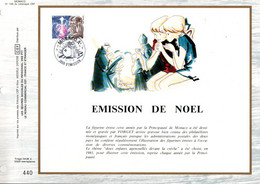 MONACO DOCUMENT FDC 1981 NOEL - Brieven En Documenten
