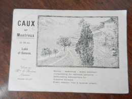 20097) VAUD CAUX SUR MONTREUX LAKE OF GENEVA VIAGGIATA 1935 BELLA E RARA - VD Vaud