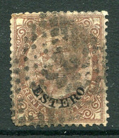 Italian Levant 1874 - Stamps Of 1863-77 - 30c Brown Used (SG 6) - Emissions Générales
