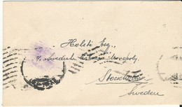 Greece Small Cover 10,6 X 6,2 Sent To Sweden Single Franked On The Backside Of The Cover - Brieven En Documenten