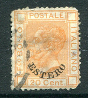 Italian Levant 1878-79 - Colours Changed - 20c Orange Used (SG 11) - Emissions Générales