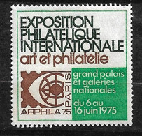 France Vignette Exposition  Arphila 1975    Neuf  *  *    B/TB Voir  Scans   - Briefmarkenmessen