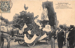 17-SAINT-JEAN-D'ANGELY- CAVALCADE DU 12 MAI 1907, CHAR ALLEGORIQUE L'AUNIS ET LA SAINTONGE SOUS LA PROTECTION DE LA FRAN - Saint-Jean-d'Angely