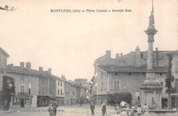 MONTLUEL - Place Carnot - Grande Rue - Café Comptoir Centre - Coiffeur - Montluel
