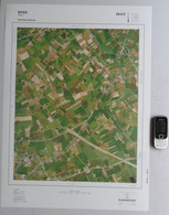 SINT-JULIAAN In 1990 GROTE-LUCHT-FOTO -JAN WIELTJE NOORDERRING-IEPER 48x67cm ORTHOFOTOPLAN PHOTO AERIENNE LUCHTFOTO R732 - Ieper