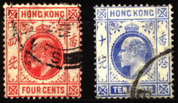 Hong Kong 1907 Mi 92-93 King Edward VII - Gebraucht