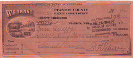 WARRANT - BILLET Ou BON DU TRESOR 1936 - STATE OF NEBRASKA - ETAT DU NEBRASKA  - ETATS UNIS - RARE - Nebraska