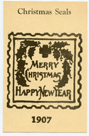 Croix Rouge Américaine.sceau De Joyeux Noël Et De Bonne Année En 1907.American Red Cross.Christmas Happy New Year Seals. - Croix-Rouge