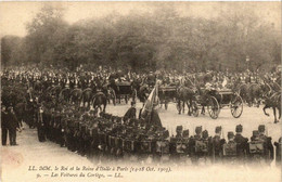 CPA AK PARIS LL.MM Le Roi Et La Reine D'Italie Les Voitures Du Cortege (563003) - Receptions