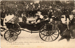 CPA AK PARIS LL.MM Le Roi Et Le Reine D'Italie La Reine Quitte La Gare (562753) - Receptions