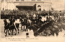 CPA AK PARIS LL.MM. Le Roi Et La Reine D'Italie. Roi Quitte La Gare (563007) - Réceptions