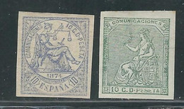 ESPAGNE  N° 132 & 143  * Non-dentelés - Unused Stamps