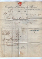 VP18.097 - 1873 - Lettre / Facture - Comptoir D'Escompte L.PLUMET & Cie à REIMS Pour CHÄTEAU THIERRY - Banque & Assurance