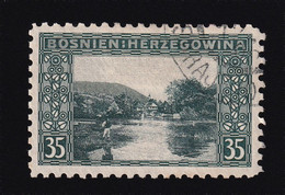 BOSNIA AND HERZEGOVINA - Landscape Stamp 35 Hellera, Perforation 9 ½, Stamp Cancelled - Bosnia And Herzegovina