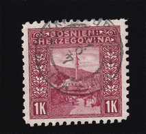 BOSNIA AND HERZEGOVINA - Landscape Stamp 1 Krune, Perforation 9 ½, Stamp Cancelled - Bosnia And Herzegovina