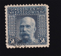 BOSNIA AND HERZEGOVINA - Landscape Stamp 5 Krune, Perforation 9 ½, Stamp Cancelled - Bosnië En Herzegovina