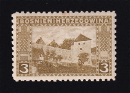 BOSNIA AND HERZEGOVINA - Landscape Stamp 3 Hellera, Perforation 9 ½, MH - Bosnien-Herzegowina