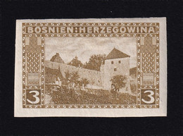 BOSNIA AND HERZEGOVINA - Landscape Stamp 3 Heller, Imperforate Stamp, MH - Bosnien-Herzegowina