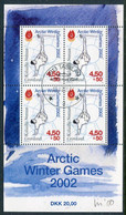 GREENLAND 2001 Arctic Winter Games Block  Used.  Michel Block 21 - Usati