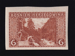 BOSNIA AND HERZEGOVINA - Landscape Stamp 6 Heller, Imperforate Stamp, MH - Bosnië En Herzegovina