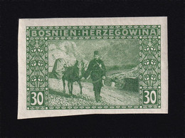 BOSNIA AND HERZEGOVINA - Landscape Stamp 30 Heller, Imperforate Stamp, MH - Bosnia Erzegovina