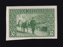 BOSNIA AND HERZEGOVINA - Landscape Stamp 30 Heller, Imperforate Stamp, MH - Bosnie-Herzegovine