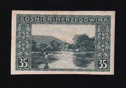 BOSNIA AND HERZEGOVINA - Landscape Stamp 35 Heller, Imperforate Stamp, MH - Bosnia And Herzegovina