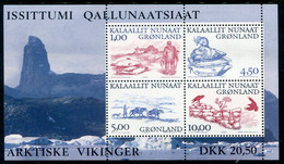 GREENLAND 2001 Arctic Vikings III Block  MNH / **.  Michel Block 20 - Used Stamps