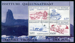 GREENLAND 2001 Arctic Vikings III Block  Used.  Michel Block 20 - Gebruikt