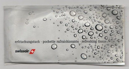 Swissair Zwitserland-suisse (CH) Refreshing Tissue-verfrissingsdoekje - Reclamegeschenk