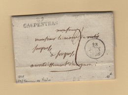 Carpentras - 89 - Vaucluse - 1828 - Courrier De Violes - 1801-1848: Precursori XIX