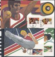 USA 1983 Olympic Games Los Angeles 4v 4 Maxicards (51943) - Cartoline Maximum