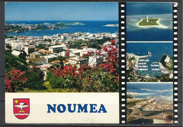 France, Nouvelle Calédonie, Noumea, Multi View With Coat Of Arms, 1973. - Nouvelle Calédonie