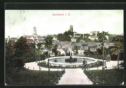 AK Auerbach I.V., Teilansicht Mit Parkanlage - Auerbach (Vogtland)