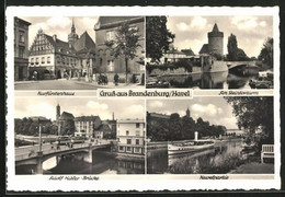 AK Brandenburg /Havel, Kurfürstenhaus, Brücke, Havelpartie, Am Steintorturm - Brück