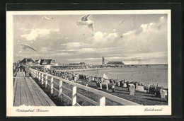 AK Nordseebad Büsum, Auf Der Promenade Am Südstrand - Büsum