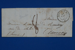 S5 SARDE PIEMONT BELLE LETTRE ASSEZ RARE 1850 PETIT BUREAU VENERIA SARDE POUR ANNECY + TAXE  + AFFRANCH INTERESSANT - Sardinia