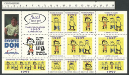 B61-88 CANADA Quebec Easter Seal Society 1997 Sheet MNH - Privaat & Lokale Post