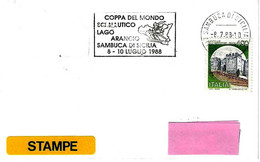 ITALIA - 1988 SAMBUCA DI SICILIA (AG) Coppa Mondo SCI NAUTICO Sul Lago Arancio (pupo Siciliano Sugli Sci) - 4413 - Waterski