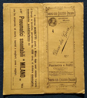 02846   "TOURING CLUB CICLIST. ITAL. - PLANIM. E PROFILI PASSO DEI GIOVI" ORIG. - Carte Stradali