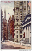 New York City - Handcoulored PC - The Famous WALL STREET, - Wall Street