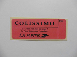 France > Vignettes D'affranchissement >timbre Adhésif Colissimo J+2  Rouge  La Poste - Andere & Zonder Classificatie
