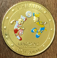 POLOGNE UKRAINE EURO 2012 MASCOTTE FOOTBALL AB 2012 MÉDAILLE ARTHUS BERTRAND JETON TOURISTIQUE MEDALS TOKENS COINS - 2012