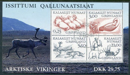 GREENLAND 2000 Arctic Vikings II Block Used.  Michel Block 18 - Oblitérés